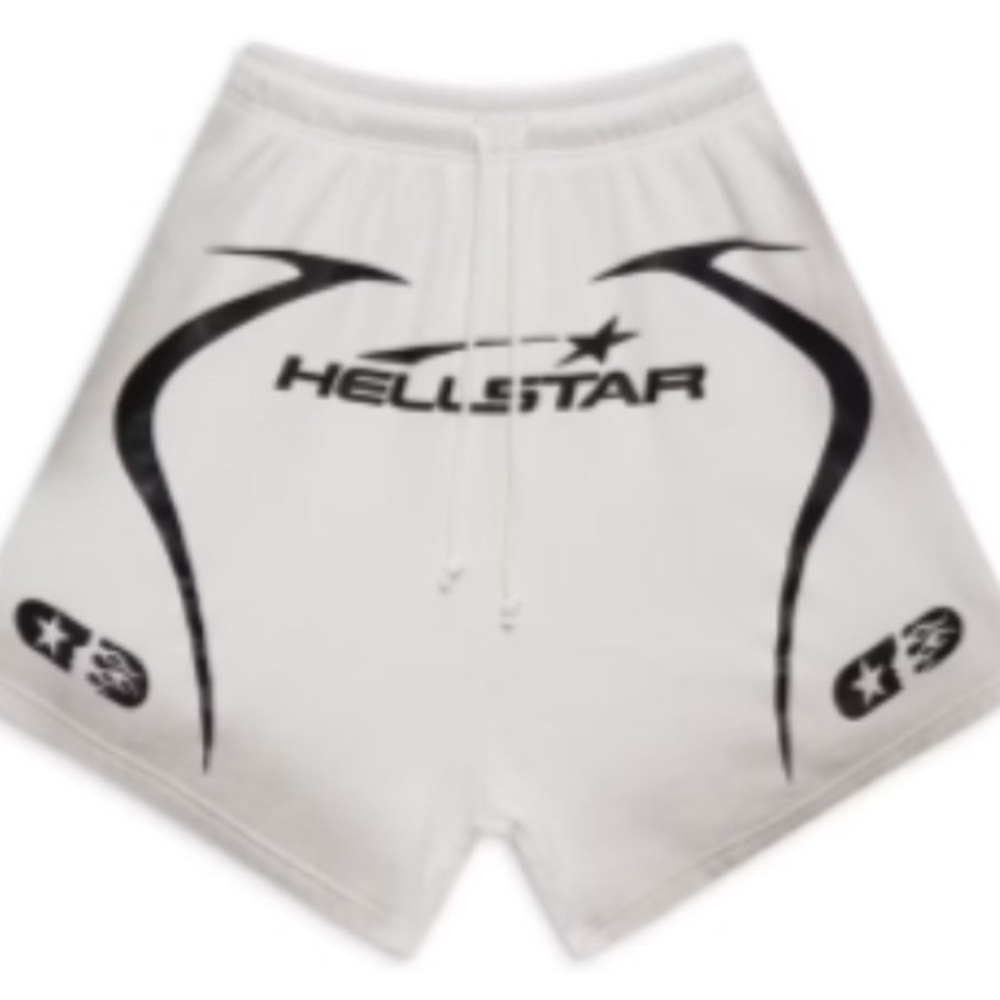 HellStar White Classic Logo Shorts